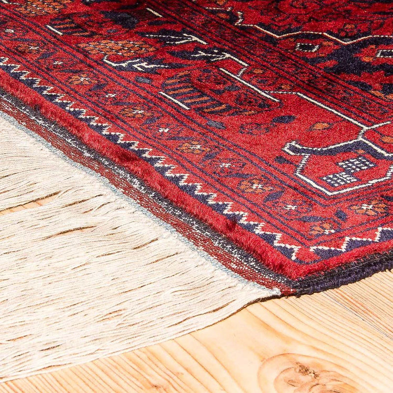 Tappeto corsia Tappeto afgano - Kunduz - 286 x 81 cm - rosso