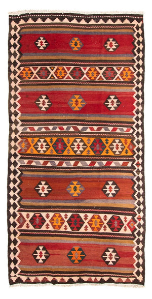 Tappeto corsia Tappeto Kelim - Vecchio - 300 x 160 cm - multicolore