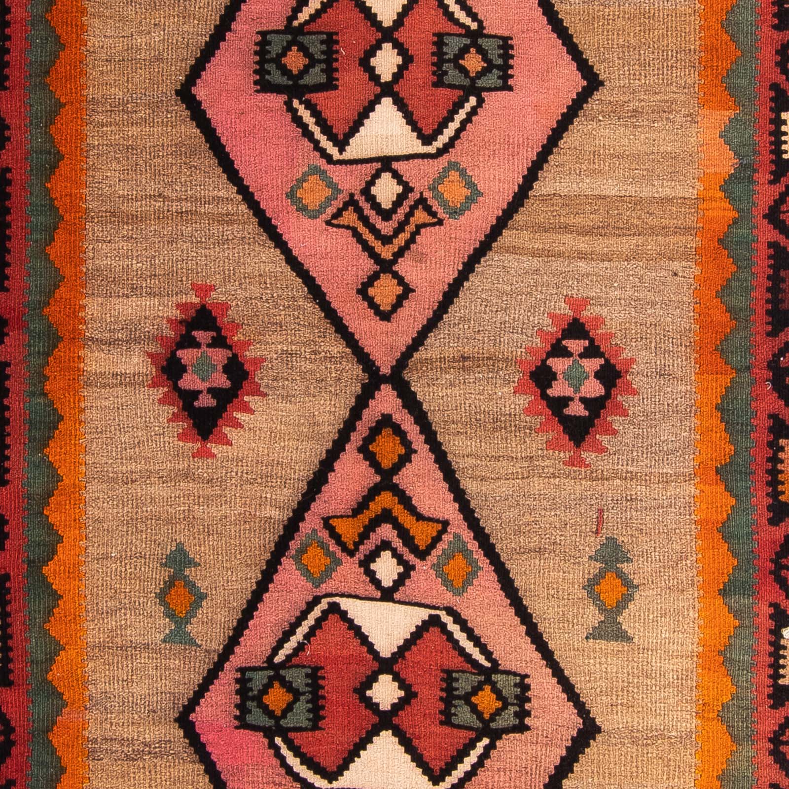 Tappeto corsia Tappeto Kelim - Vecchio - 390 x 148 cm - multicolore