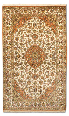 Tappeto di seta - Seta del Kashmir - 160 x 95 cm - beige
