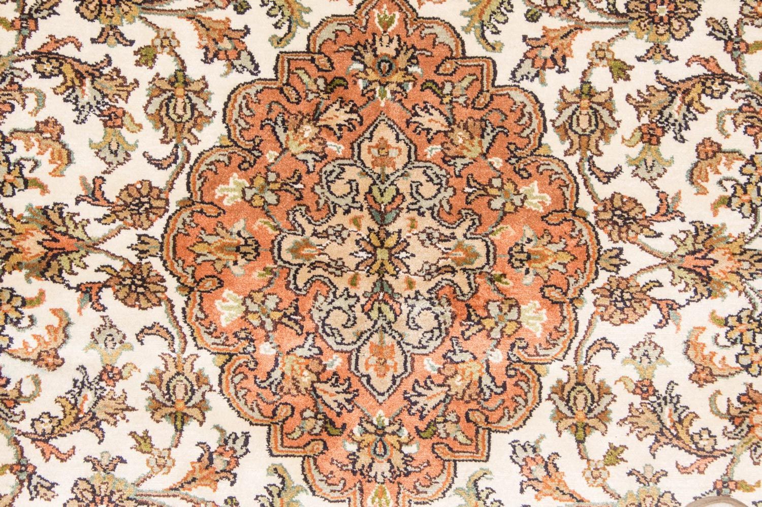 Tappeto di seta - Seta del Kashmir - 160 x 95 cm - beige