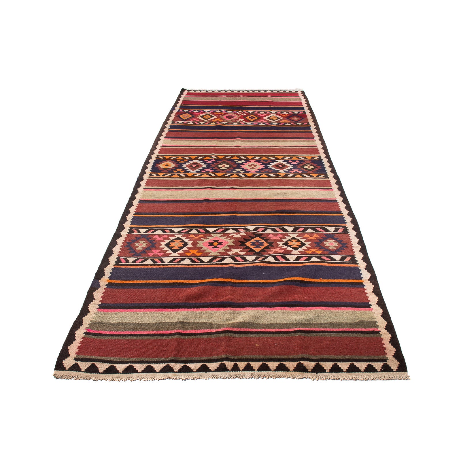 Tappeto corsia Tappeto Kelim - Vecchio - 360 x 140 cm - multicolore