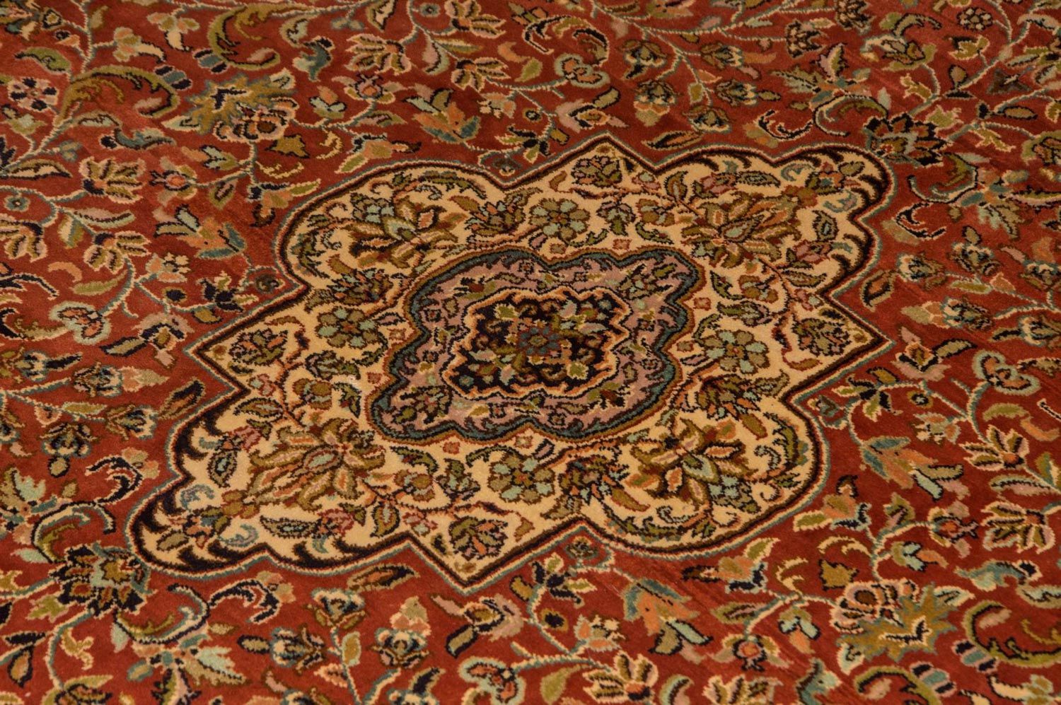 Tappeto di seta - Seta del Kashmir - 244 x 168 cm - arancione