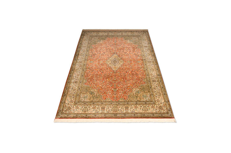 Tappeto di seta - Seta del Kashmir - 244 x 168 cm - arancione