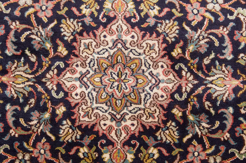 Tappeto di seta - Seta del Kashmir - 150 x 93 cm - blu scuro