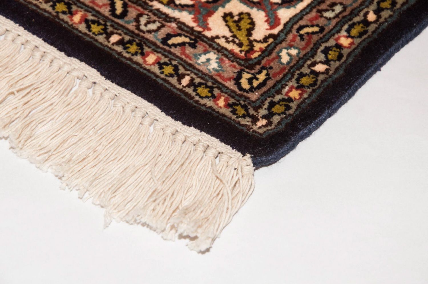 Tappeto di seta - Seta del Kashmir - 150 x 93 cm - blu scuro