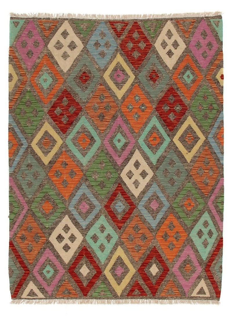 Tappeto Kelim - Splash - 194 x 151 cm - multicolore