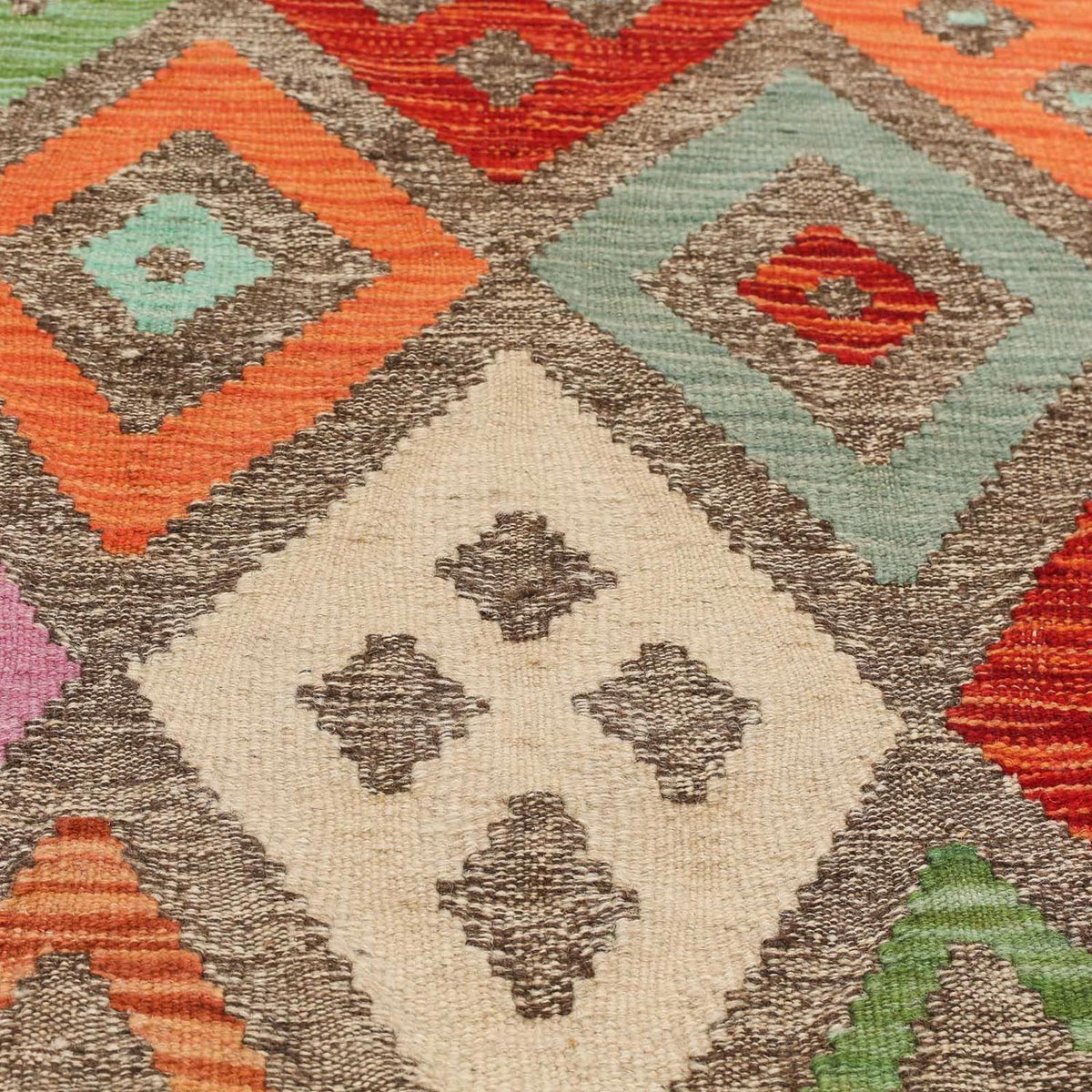 Tappeto Kelim - Splash - 194 x 151 cm - multicolore