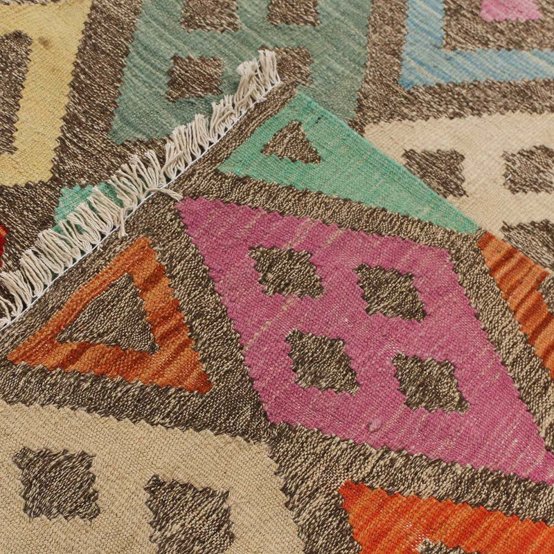 Tappeto Kelim - Splash - 194 x 151 cm - multicolore