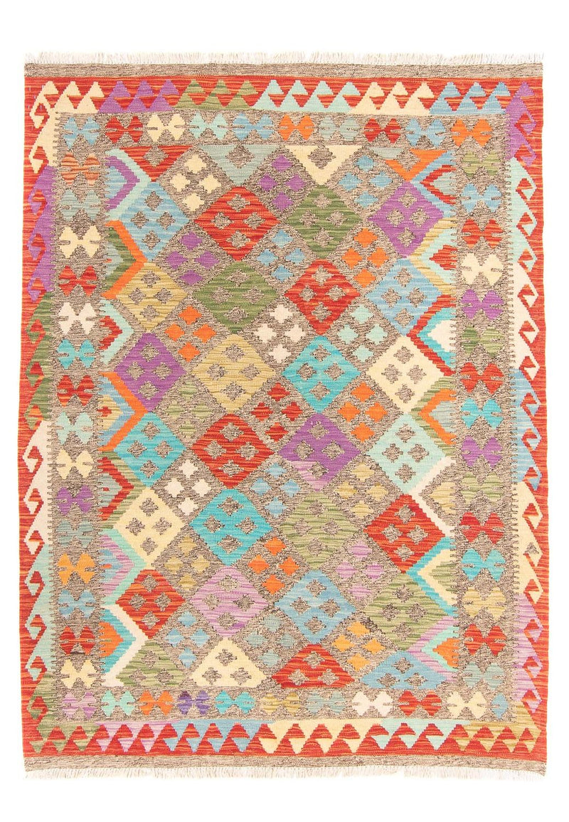Tappeto Kelim - Splash - 206 x 155 cm - multicolore
