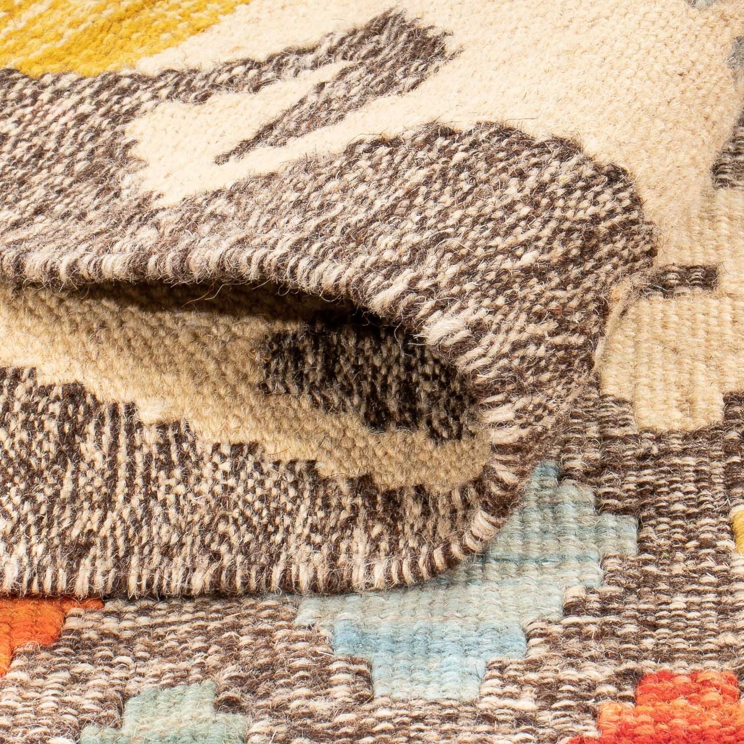 Tappeto Kelim - Splash - 189 x 154 cm - multicolore