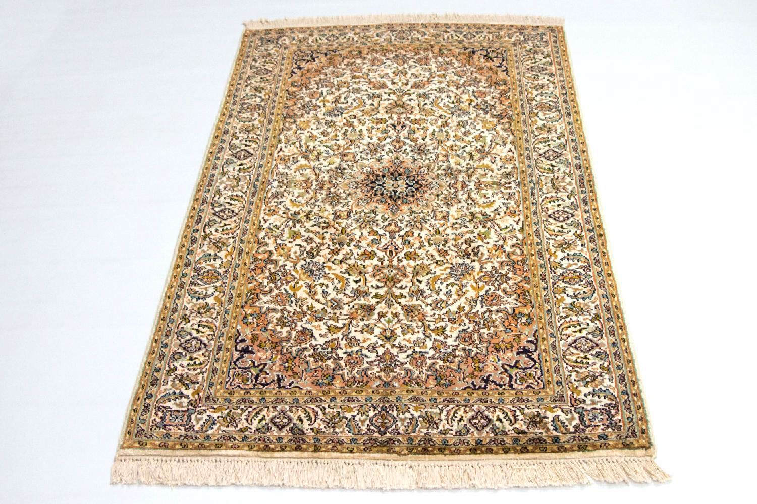 Tappeto di seta - Seta del Kashmir - 149 x 89 cm - beige