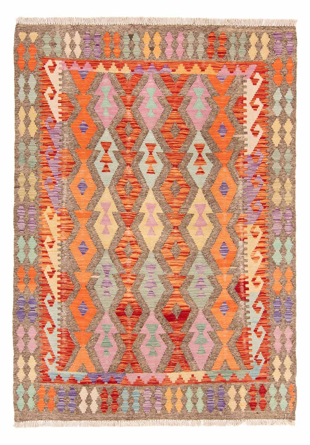 Tappeto Kelim - Splash - 207 x 155 cm - multicolore