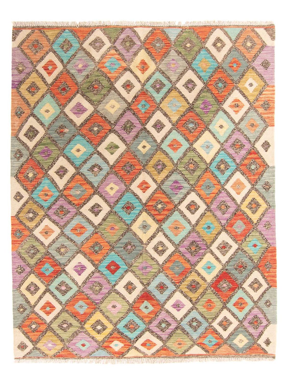 Tappeto Kelim - Splash - 195 x 155 cm - multicolore