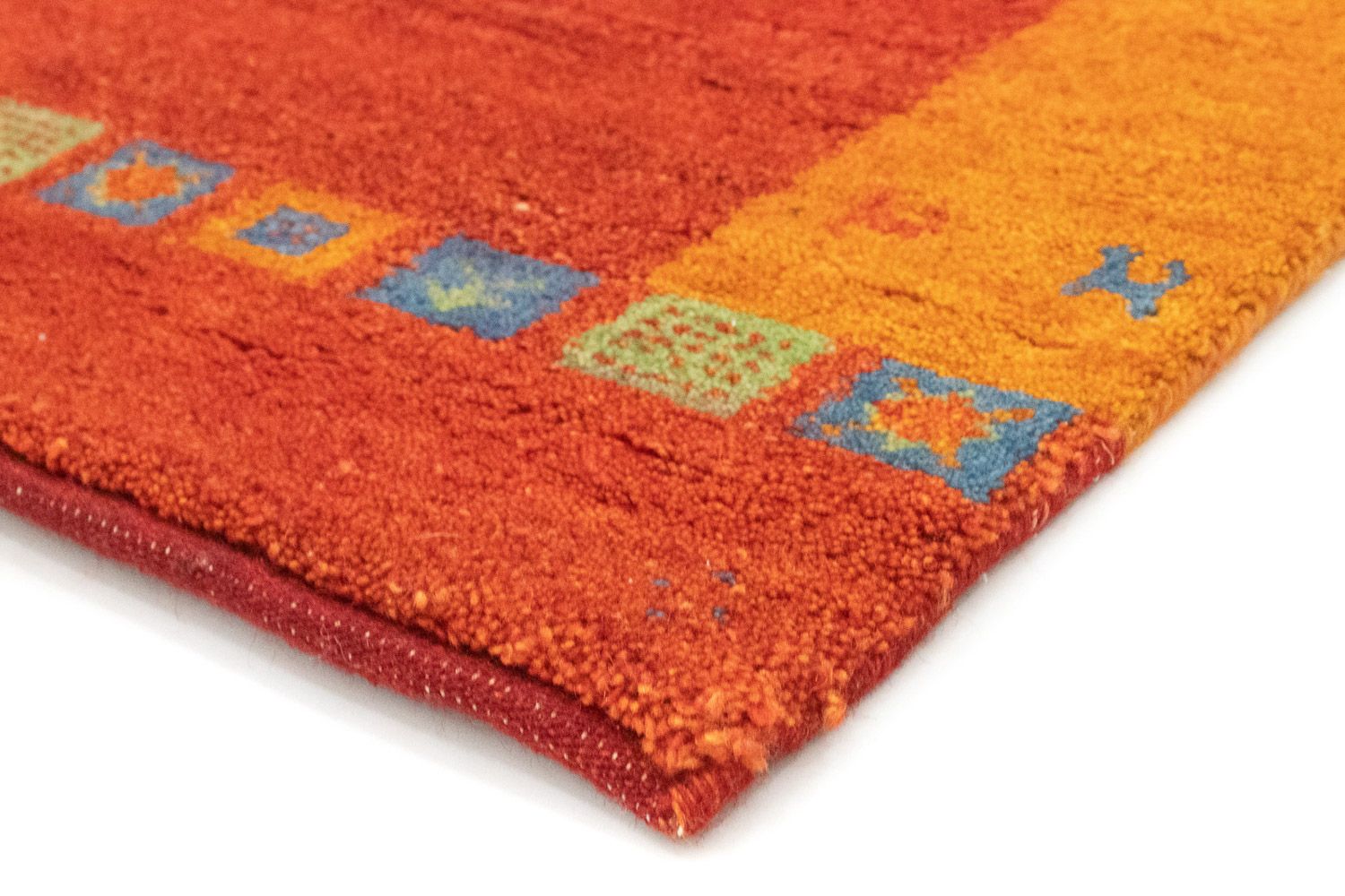 Tappeto Gabbeh - Indus - 243 x 153 cm - arancione