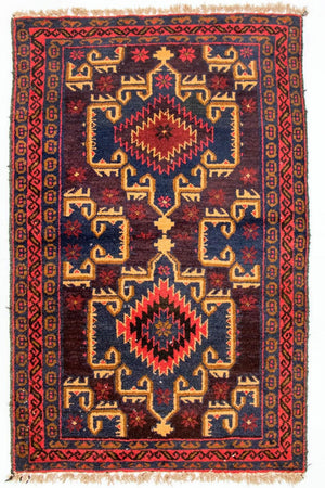 Tappeto Belutsch - 129 x 77 cm - multicolore