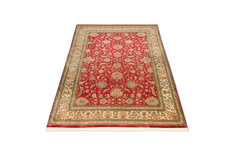 Tappeto di seta - Seta del Kashmir - 214 x 150 cm - rosso