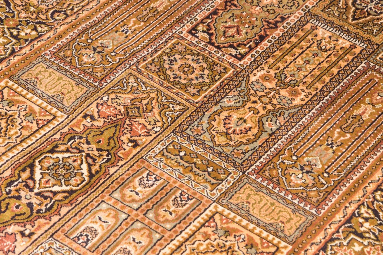 Tappeto di seta - Seta del Kashmir - 158 x 93 cm - marrone