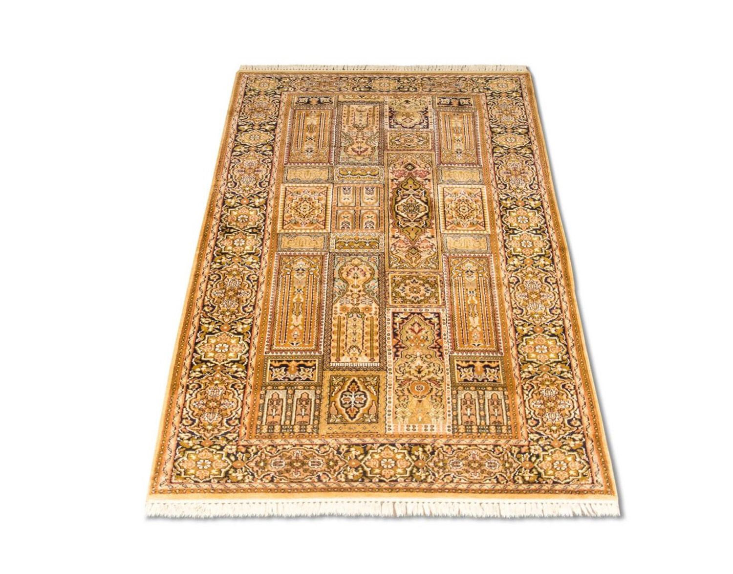 Tappeto di seta - Seta del Kashmir - 158 x 93 cm - marrone