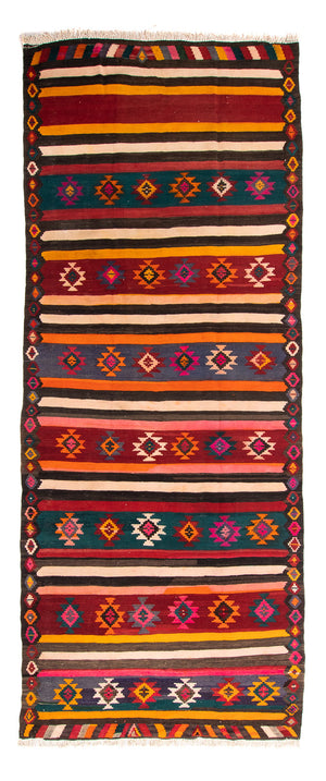 Tappeto corsia Tappeto Kelim - Vecchio - 330 x 145 cm - multicolore