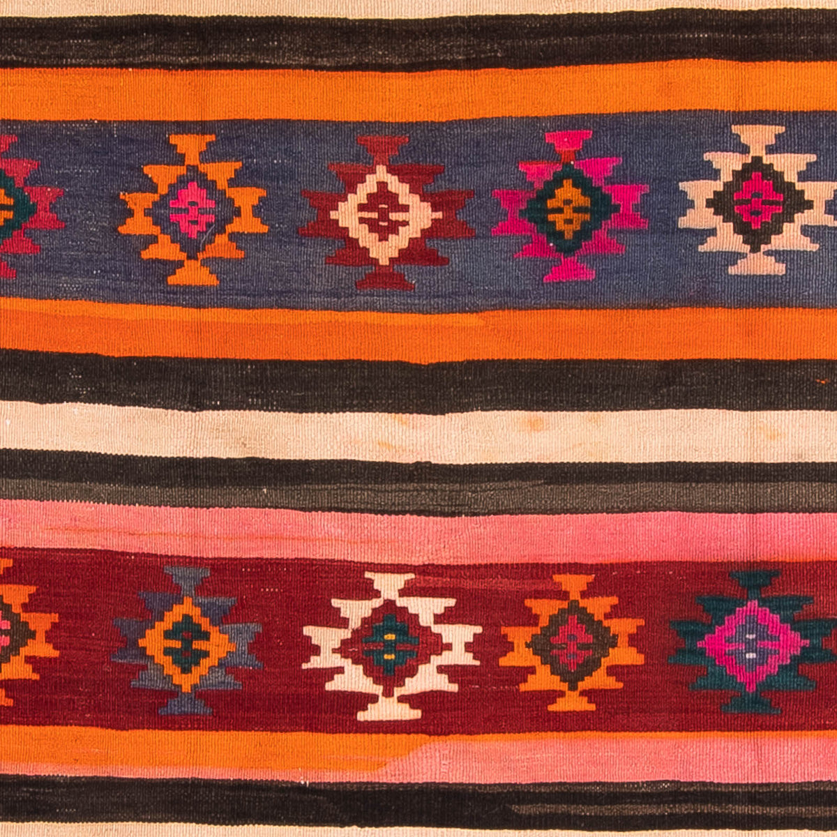 Tappeto corsia Tappeto Kelim - Vecchio - 330 x 145 cm - multicolore