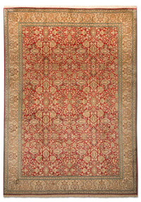 Tappeto di seta - Seta del Kashmir - 311 x 211 cm - rosso