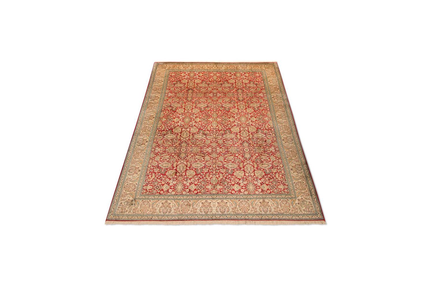 Tappeto di seta - Seta del Kashmir - 311 x 211 cm - rosso