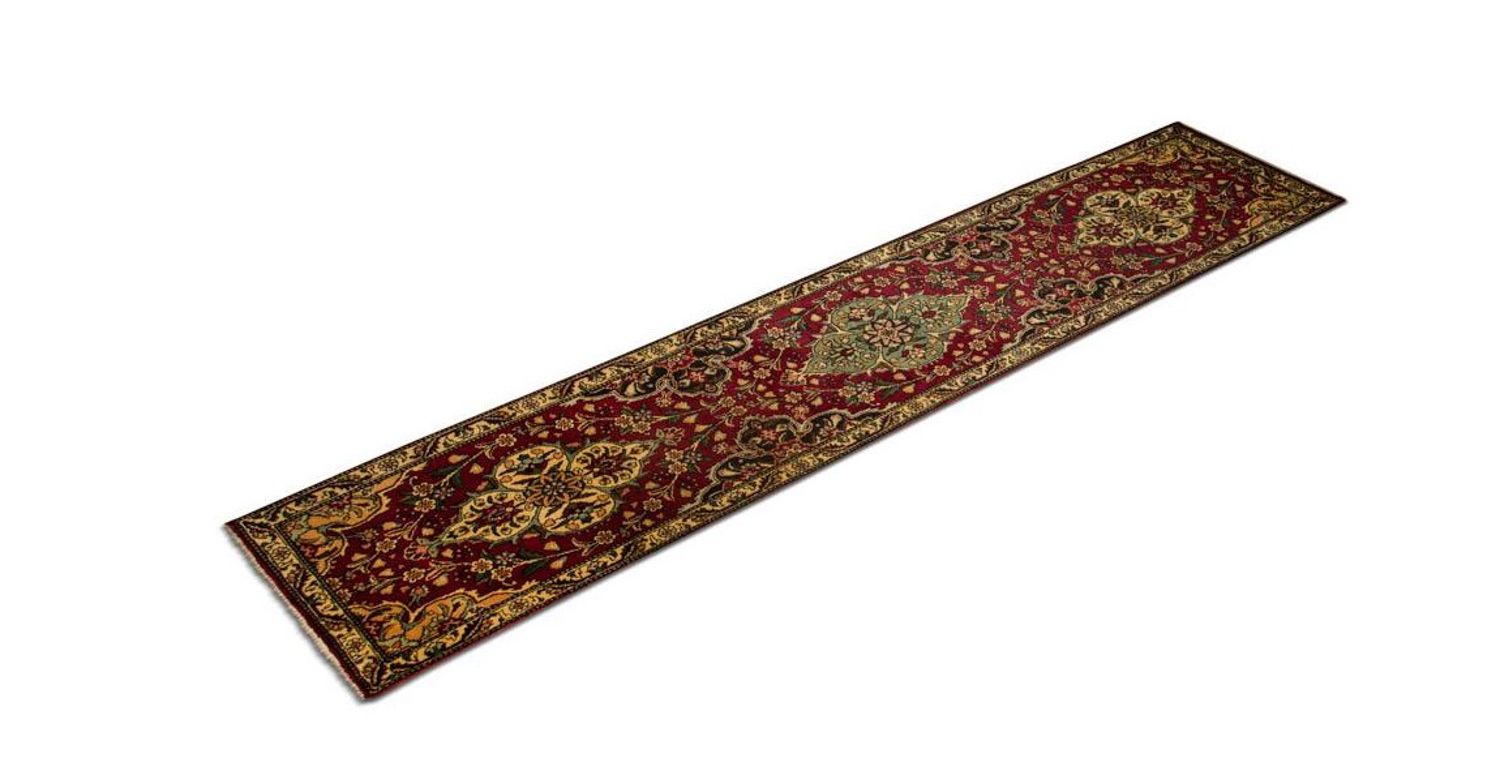 Tappeto corsia Tappeto Persero - Tabriz - 385 x 73 cm - rosso