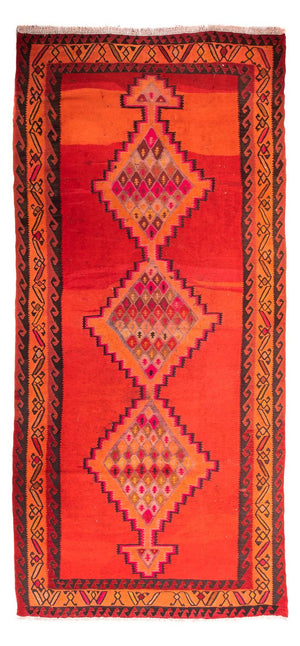 Tappeto corsia Tappeto Kelim - Vecchio - 380 x 180 cm - multicolore