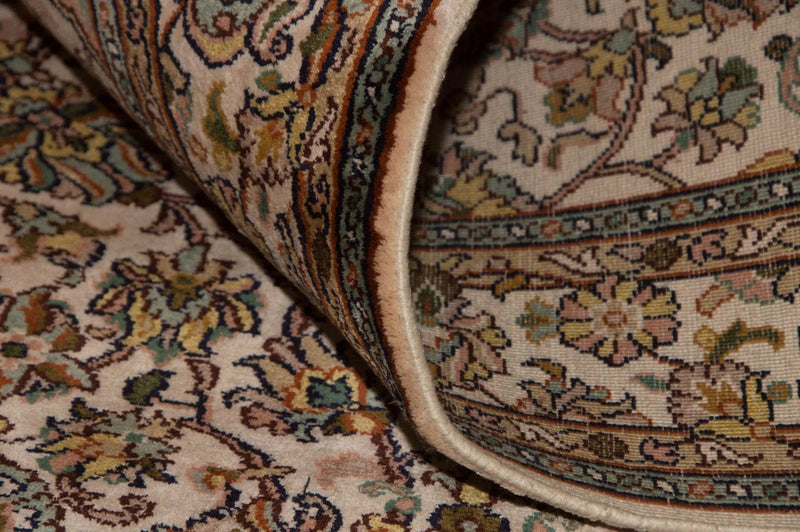 Tappeto corsia Tappeto di seta - Seta del Kashmir - 301 x 79 cm - multicolore
