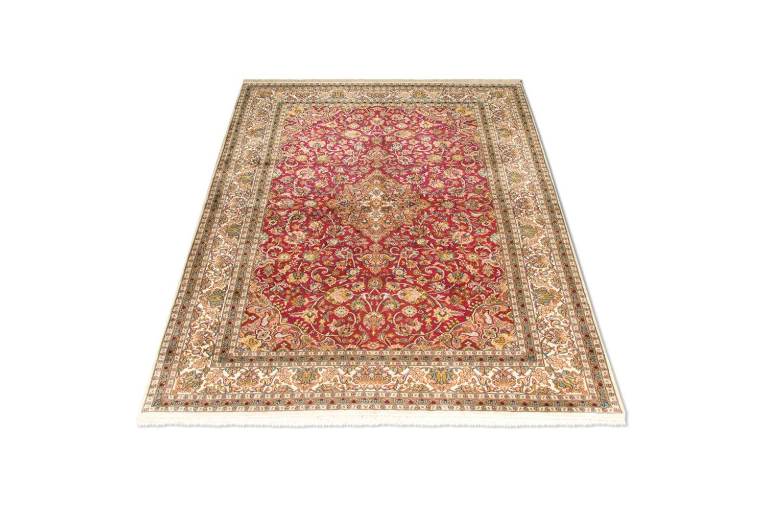 Tappeto di seta - Seta del Kashmir - 218 x 157 cm - rosso