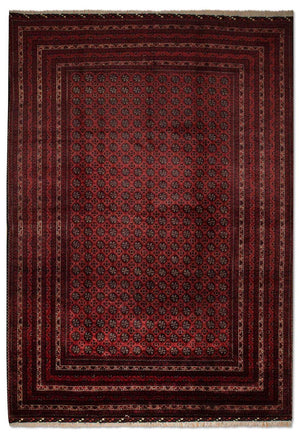Tappeto afgano - Bukhara - 299 x 195 cm - rosso