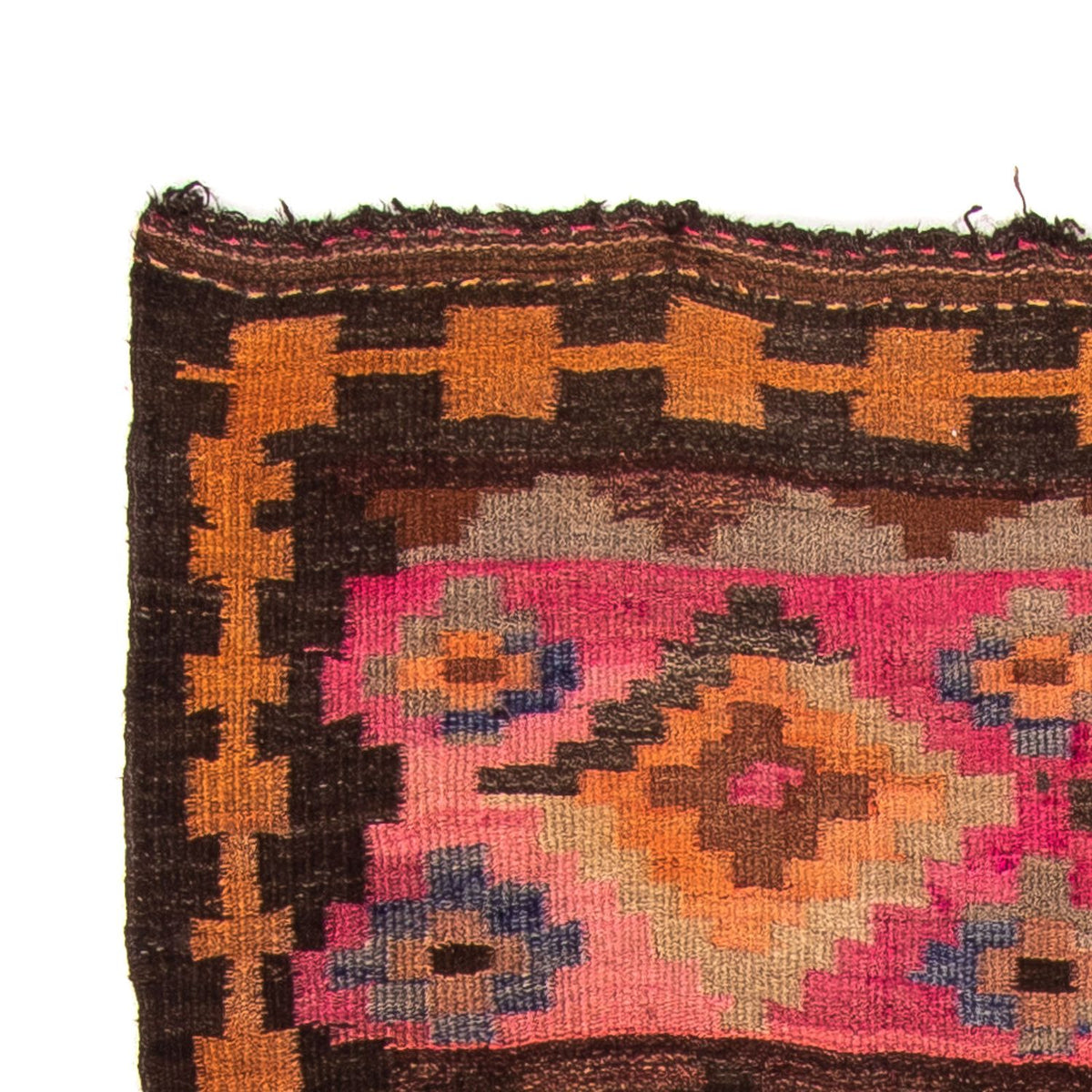 Tappeto corsia Tappeto Kelim - Vecchio - 260 x 120 cm - multicolore