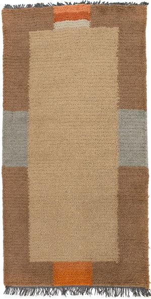 Tappeto Nepal - 140 x 70 cm - marrone chiaro
