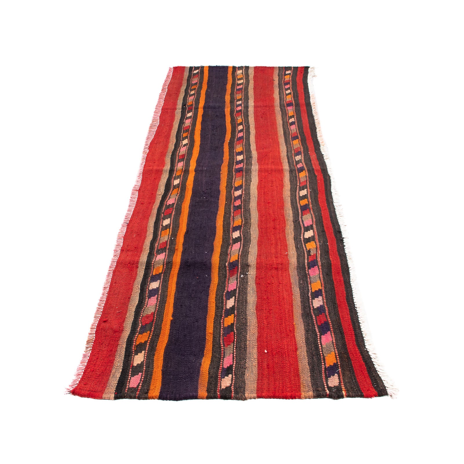 Tappeto corsia Tappeto Kelim - Vecchio - 210 x 75 cm - multicolore