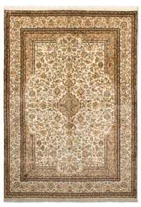 Tappeto di seta - Seta del Kashmir - 186 x 126 cm - beige