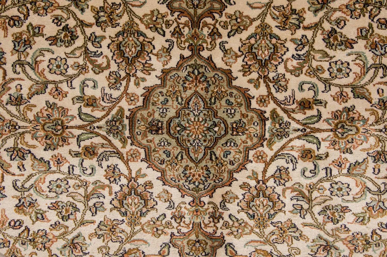 Tappeto di seta - Seta del Kashmir - 186 x 126 cm - beige