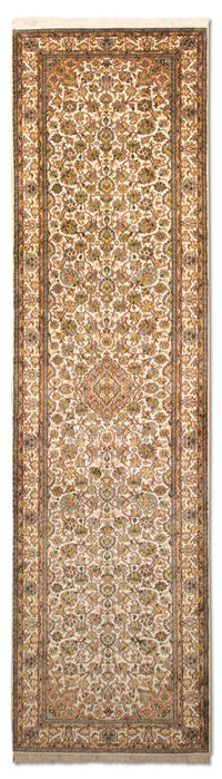 Tappeto corsia Tappeto di seta - Seta del Kashmir - 300 x 79 cm - beige