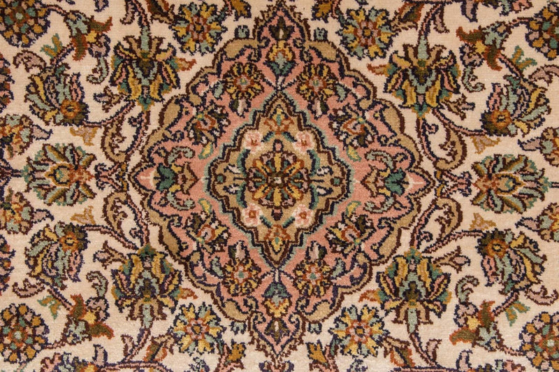 Tappeto corsia Tappeto di seta - Seta del Kashmir - 300 x 79 cm - beige