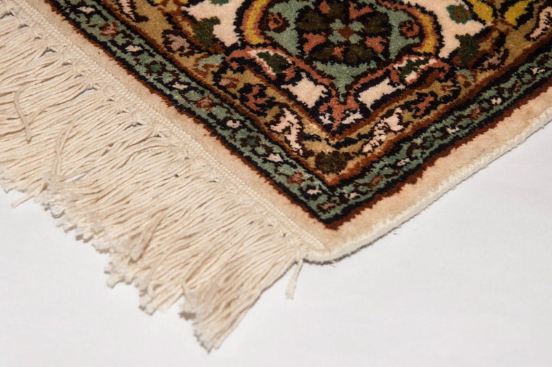 Tappeto corsia Tappeto di seta - Seta del Kashmir - 300 x 79 cm - beige