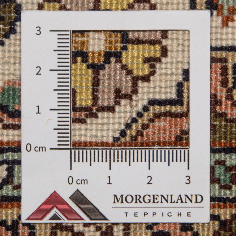 Tappeto corsia Tappeto di seta - Seta del Kashmir - 300 x 79 cm - beige