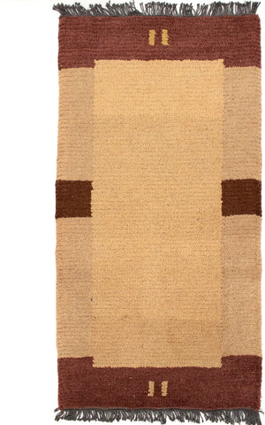 Tappeto Nepal - 140 x 70 cm - marrone chiaro