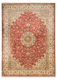Tappeto di seta - Seta del Kashmir - 218 x 156 cm - rosso