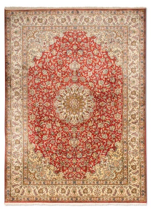 Tappeto di seta - Seta del Kashmir - 218 x 156 cm - rosso