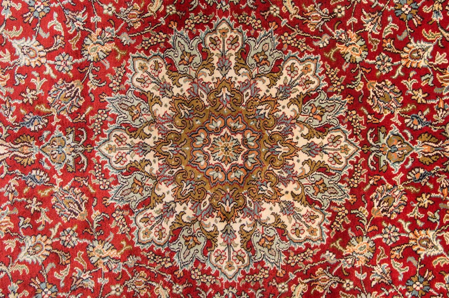 Tappeto di seta - Seta del Kashmir - 218 x 156 cm - rosso