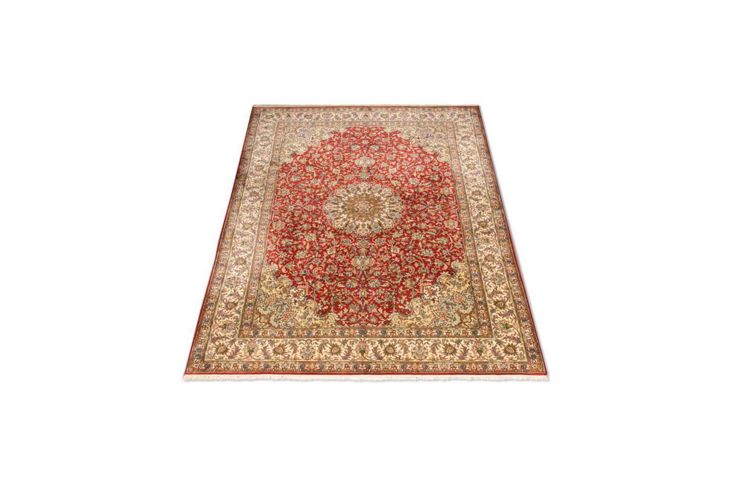 Tappeto di seta - Seta del Kashmir - 218 x 156 cm - rosso