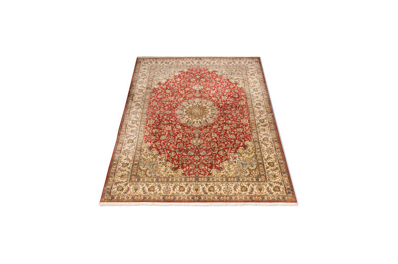 Tappeto di seta - Seta del Kashmir - 218 x 156 cm - rosso