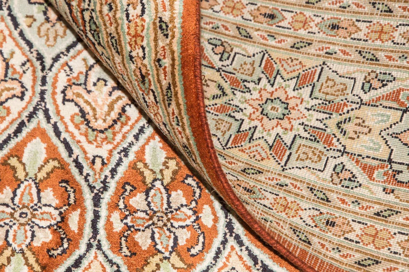 Tappeto di seta - Seta del Kashmir - 194 x 120 cm - multicolore
