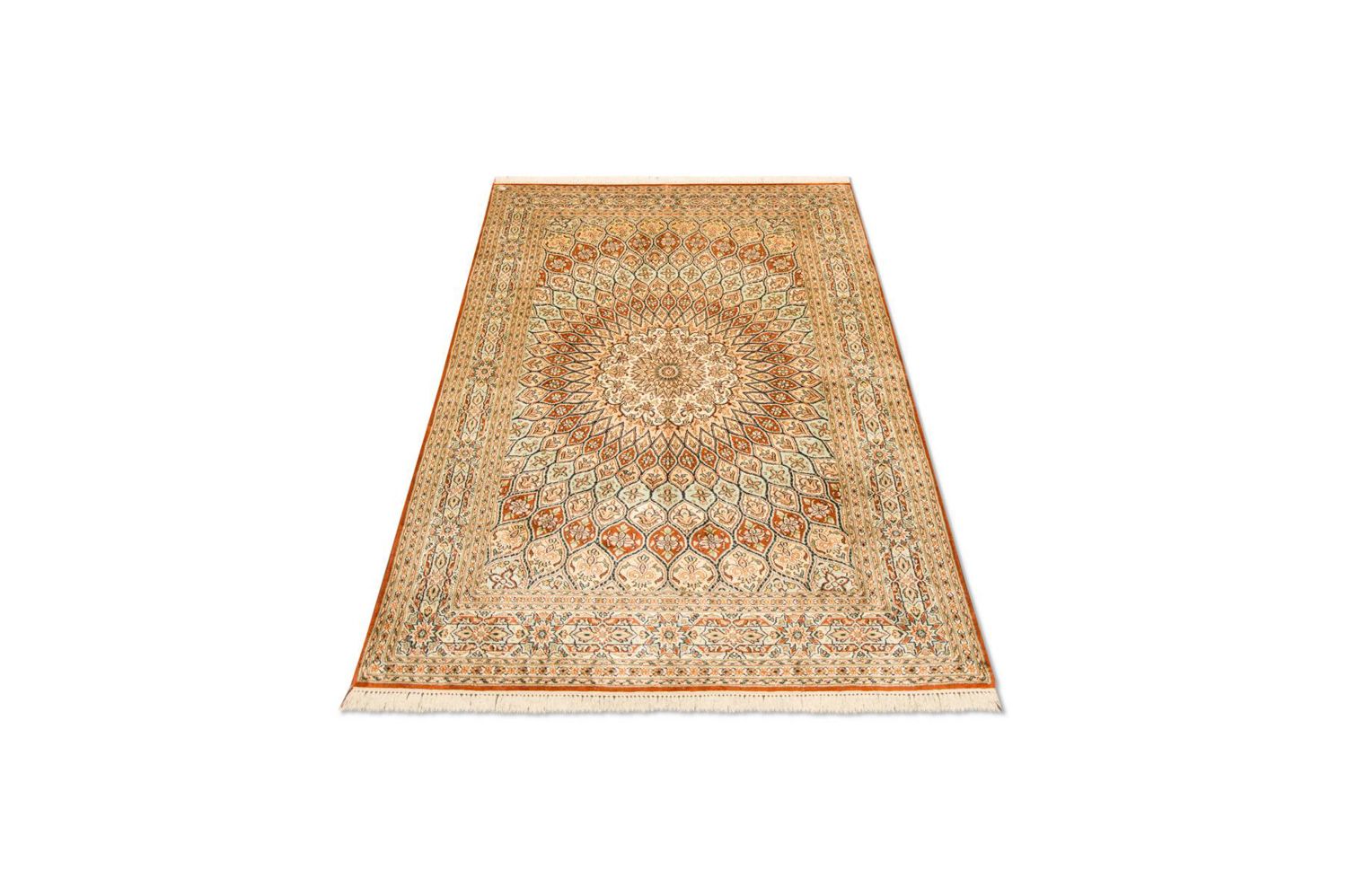 Tappeto di seta - Seta del Kashmir - 194 x 120 cm - multicolore