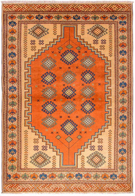 Tappeto Turkaman - 184 x 127 cm - arancione